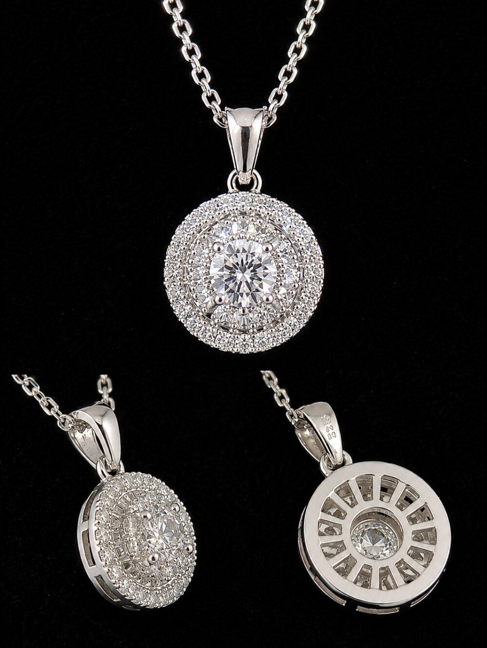1.04 CTW Moissanite Pendant w/18" chain